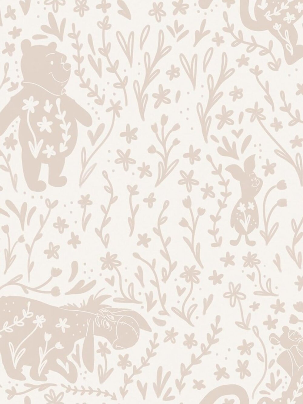 NWT: Disney Winnie the Pooh Peel and Stick Wallpaper (Tan) 20.5-in x 18-ft